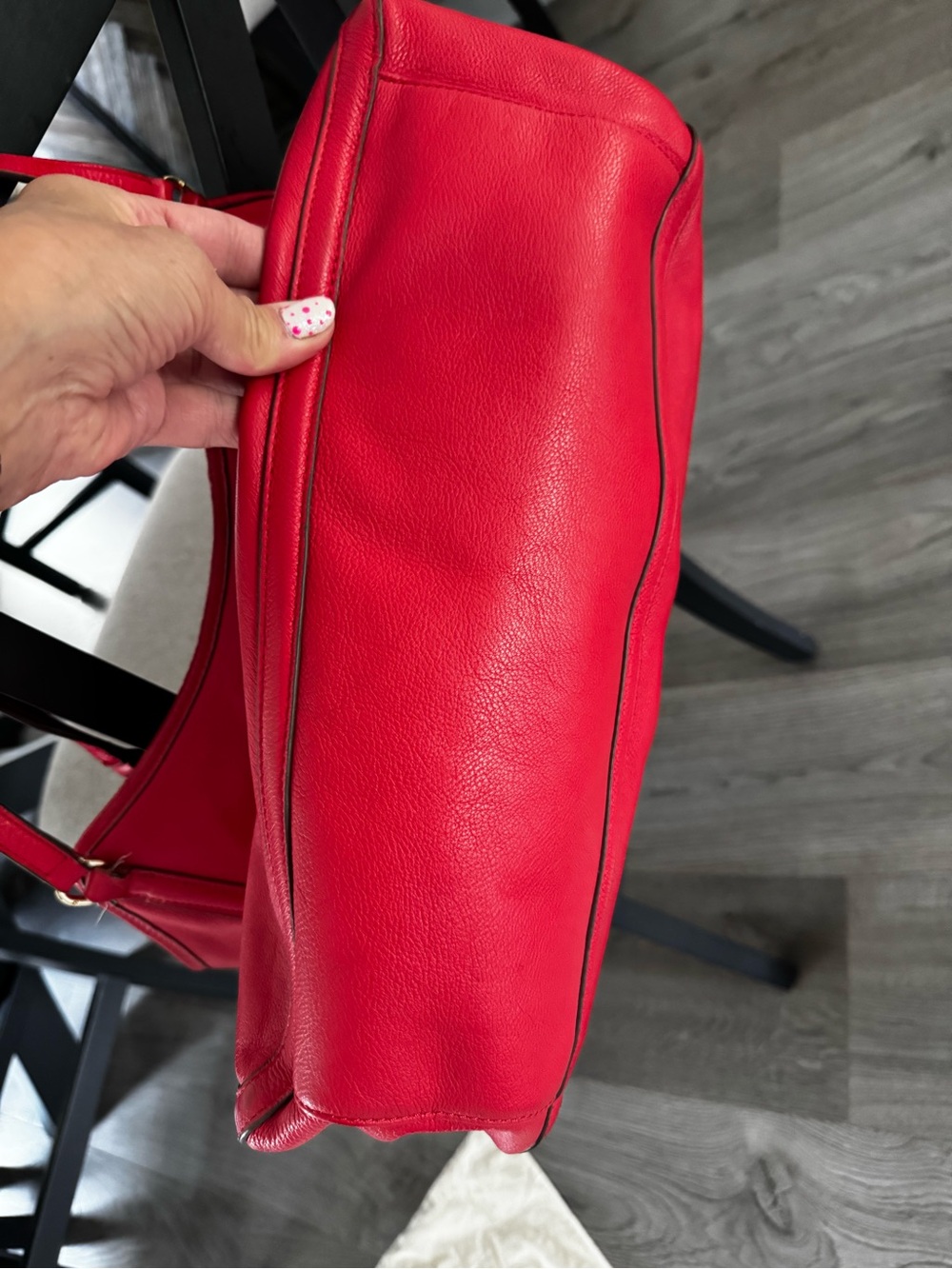 Tory Burch Red Leather Hobo Bag
